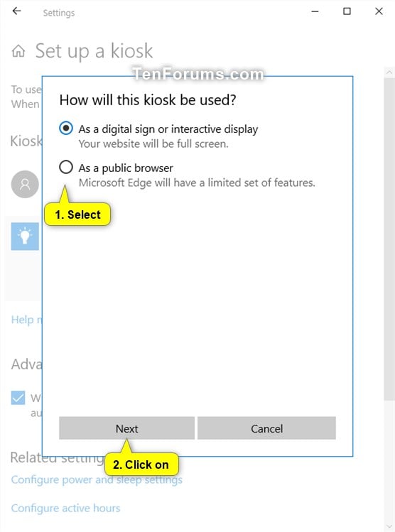 Change Kiosk App in Windows 10 Tutorials