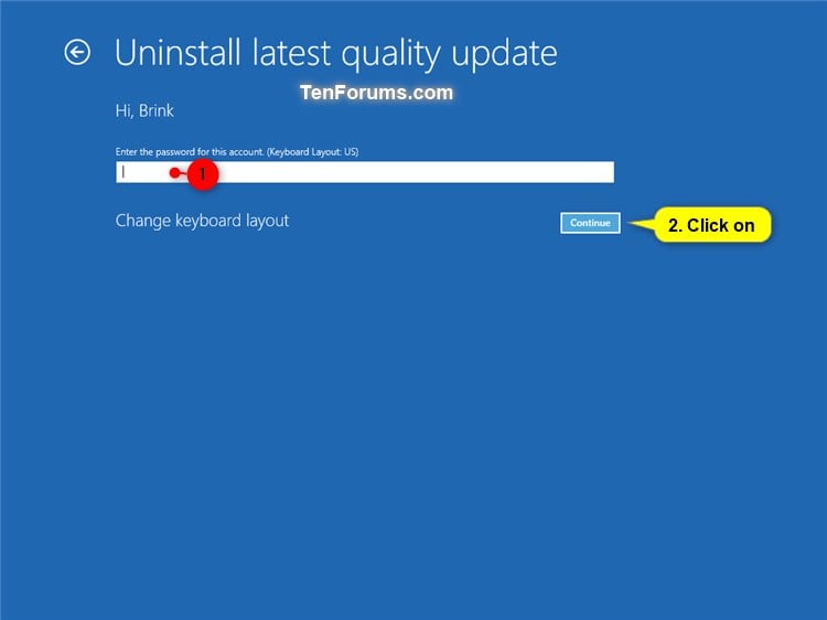 Uninstall Windows Update in Windows 10 Tutorials