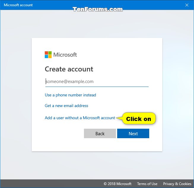 Add Local Account or Microsoft Account in Windows 10 Tutorials