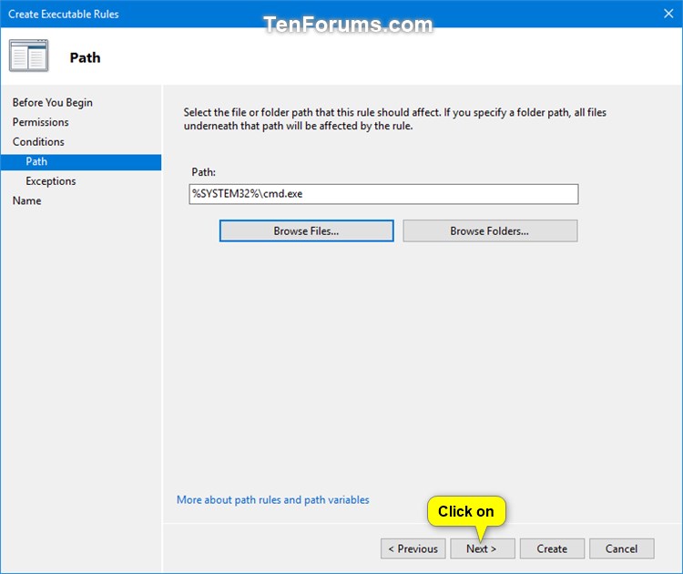 Use AppLocker to Allow or Block Executable Files in Windows 10 Tutorials