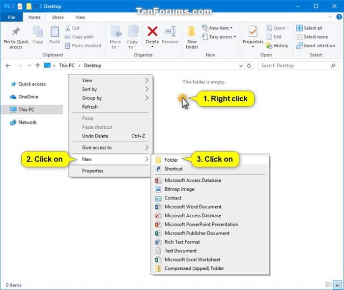 Cara buat folder baru di laptop