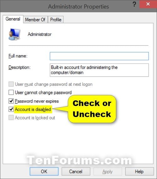 Enable or Disable Elevated Administrator account in Windows 10 Tutorials