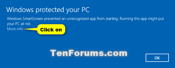 Change Windows SmartScreen Settings in Windows 10 Tutorials