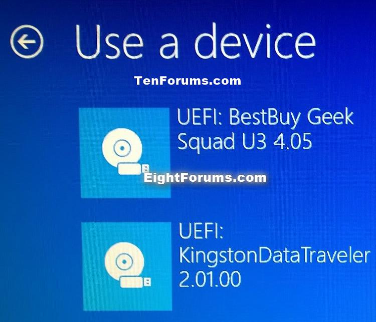 Boot from USB Drive on Windows 10 PC Tutorials