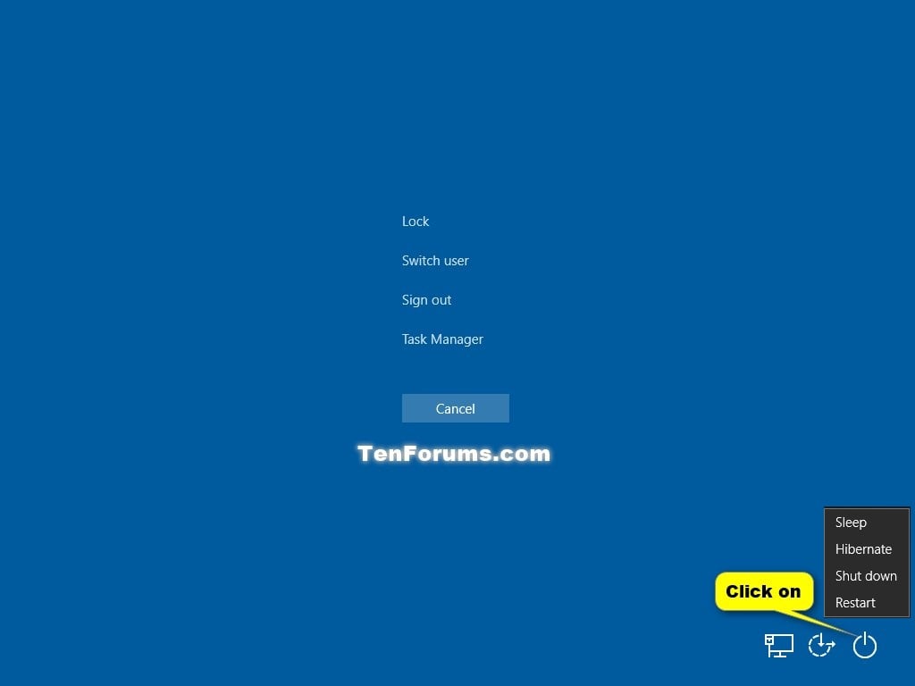 Hibernate Computer in Windows 10 Tutorials