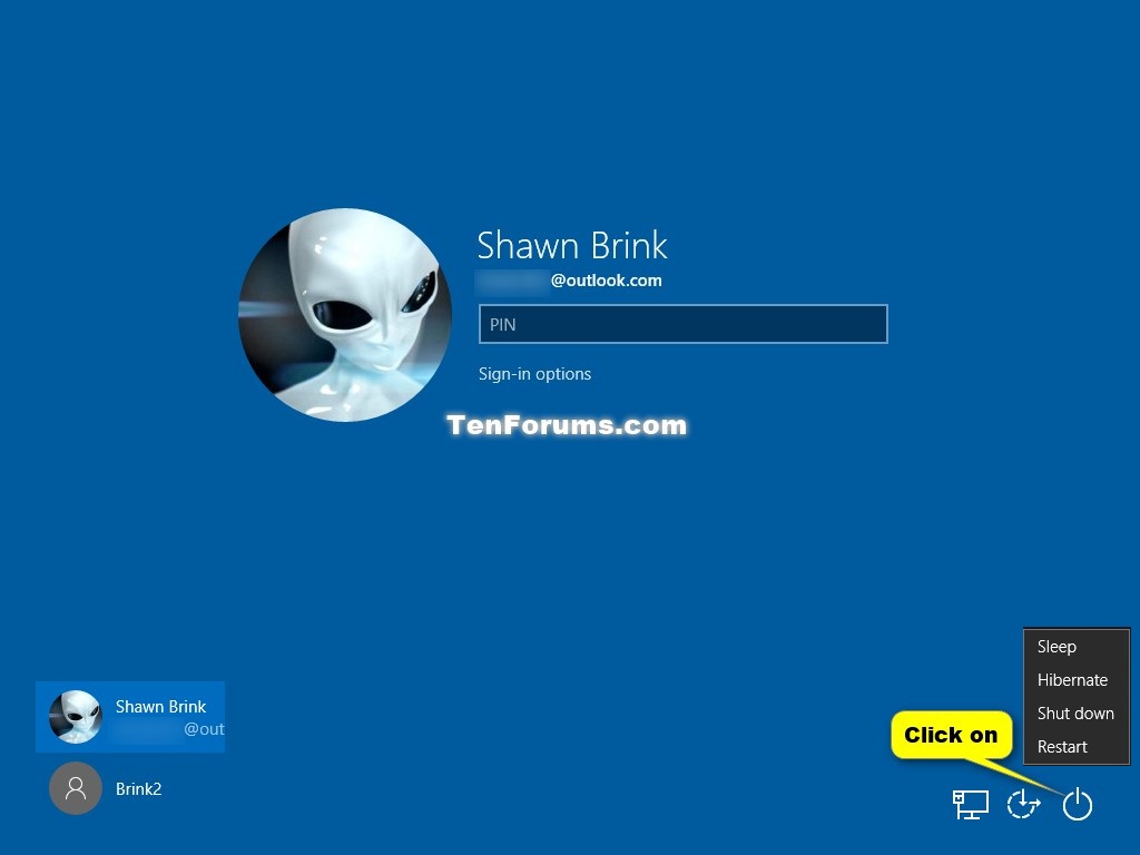Sleep Computer in Windows 10 Tutorials