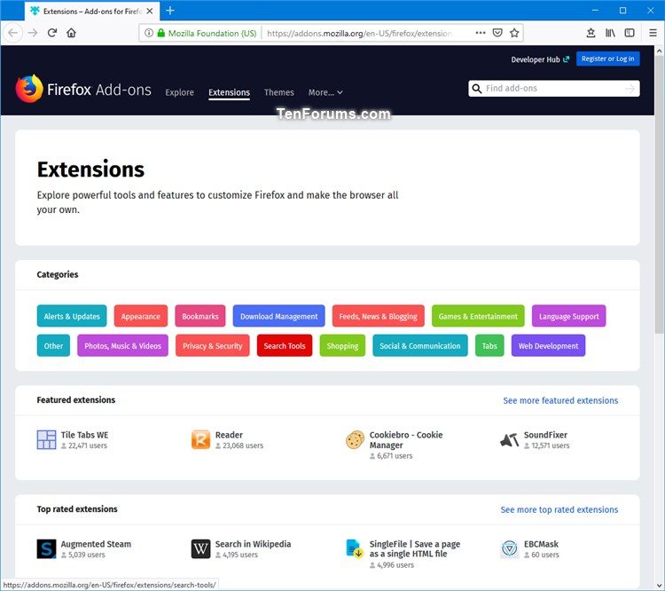 Install Extensions in Mozilla Firefox Tutorials