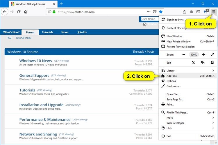 Enable or Disable Extensions in Mozilla Firefox Tutorials