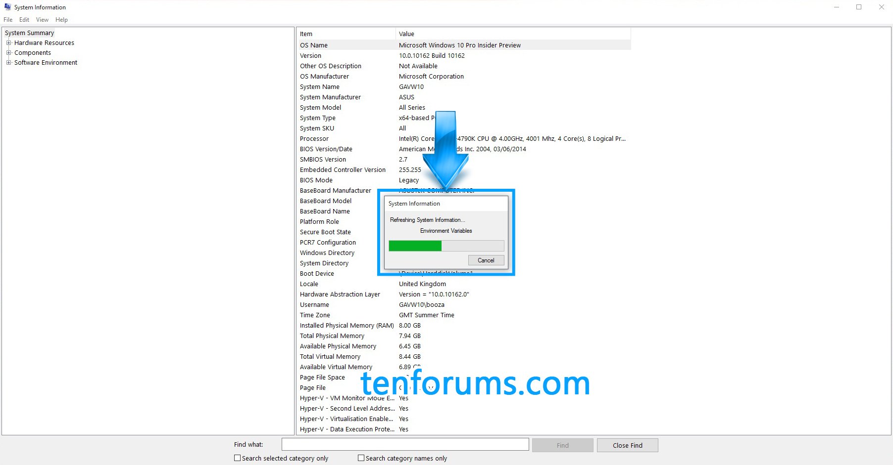 Create System Information File in Windows 10 Tutorials