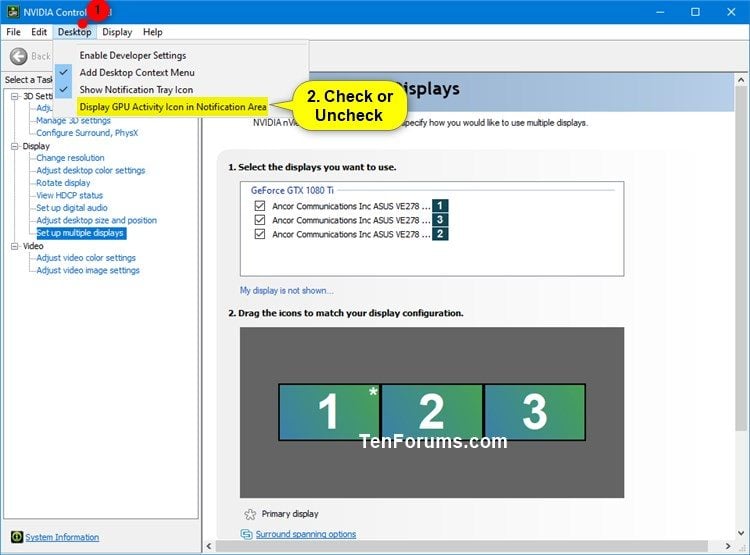 Add or Remove NVIDIA GPU Activity Notification Area Icon in Windows