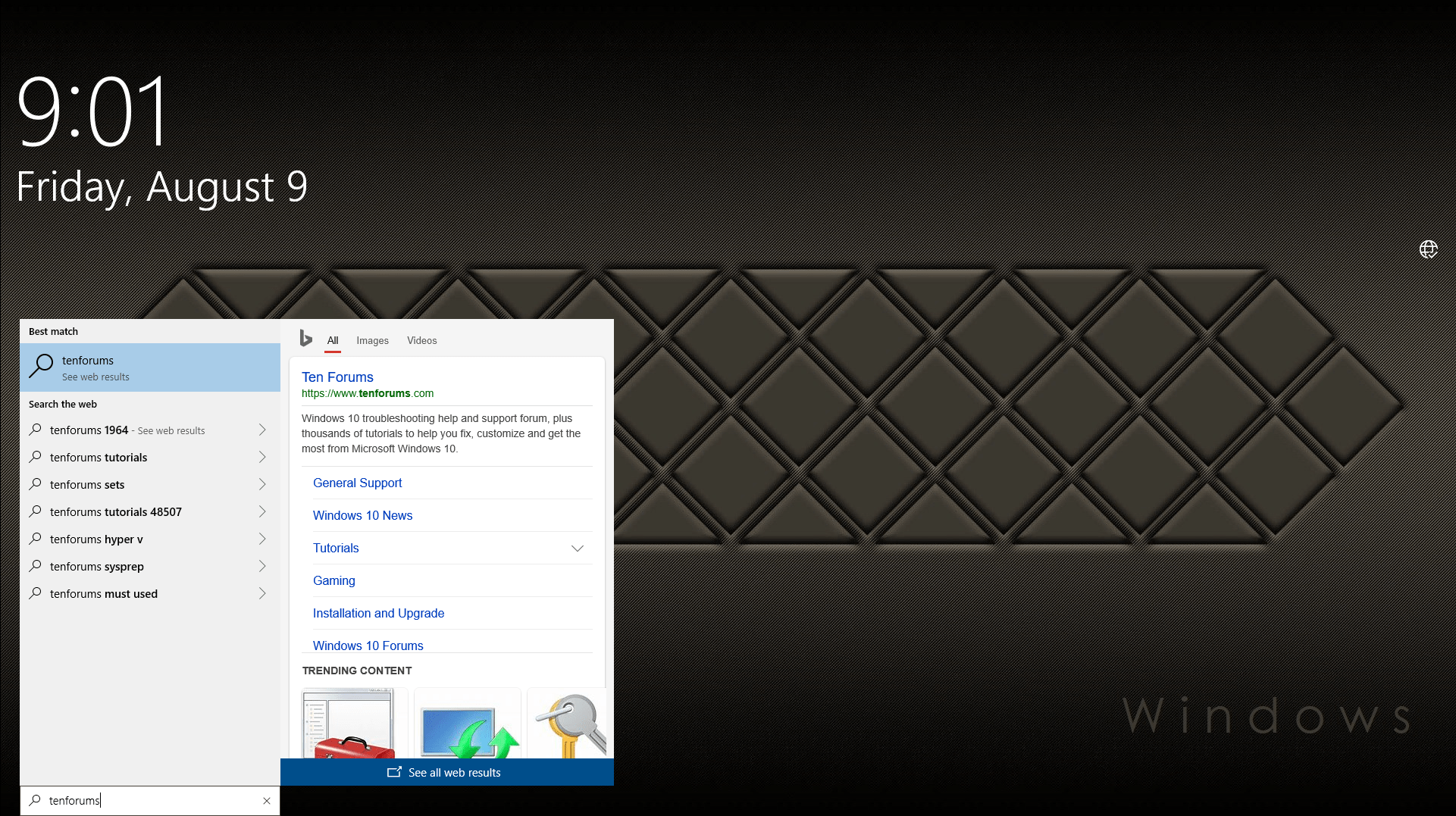 Enable Search Box on Lock Screen in Windows 10 Page 2 Tutorials