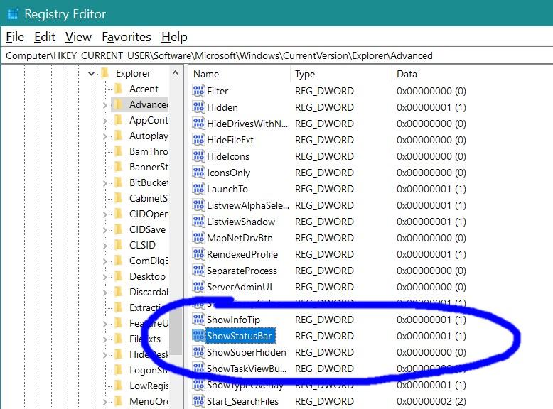 Hide or Show Status Bar in File Explorer in Windows 10 Tutorials