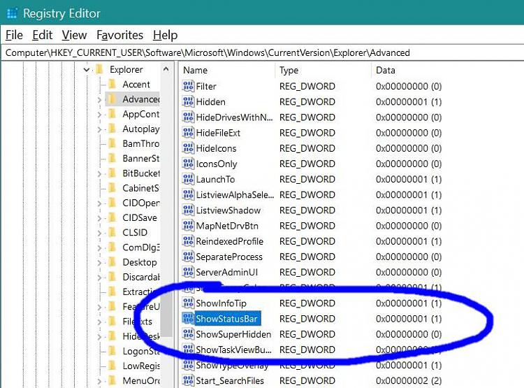 Hide or Show Status Bar in File Explorer in Windows 10 Tutorials
