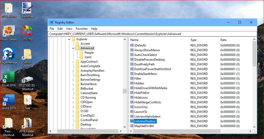 Add or Remove Drop Shadows for Icon Labels on Desktop in Windows