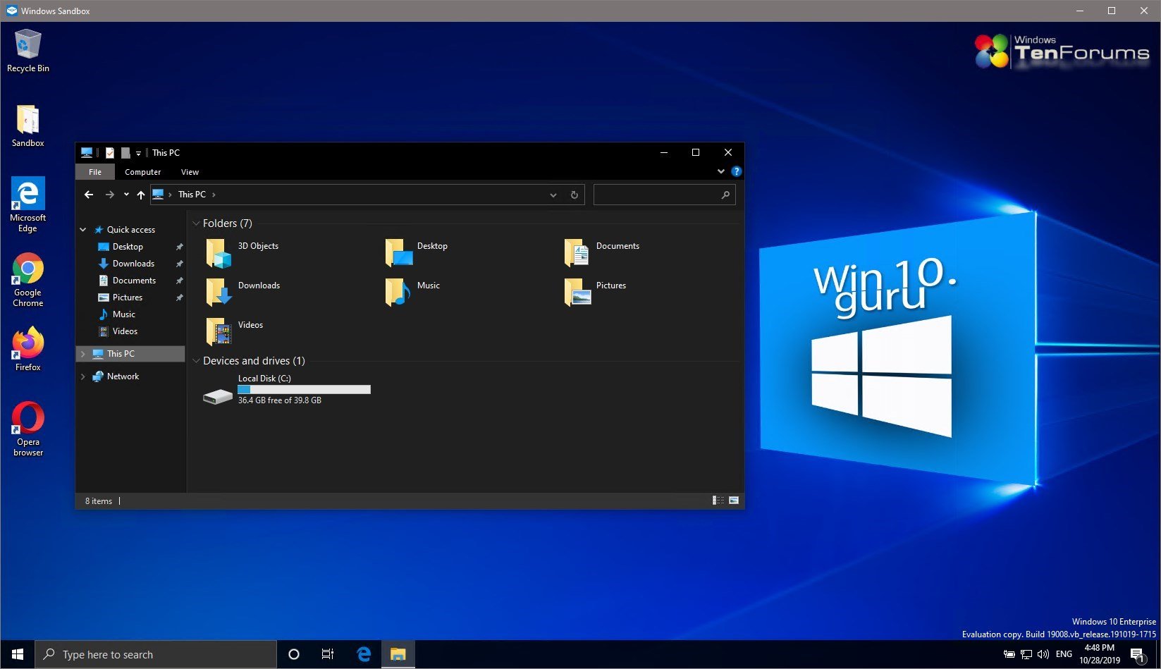 Windows Sandbox How to configure in Windows 10 Tutorials