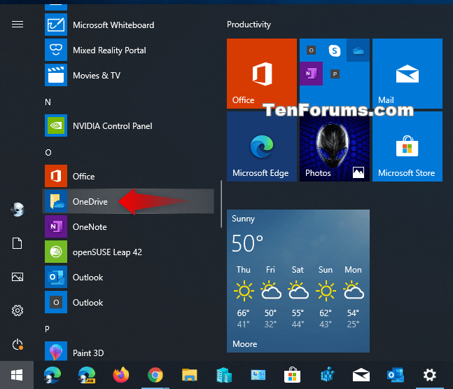 Add or Remove OneDrive from Navigation Pane in Windows 10 Tutorials