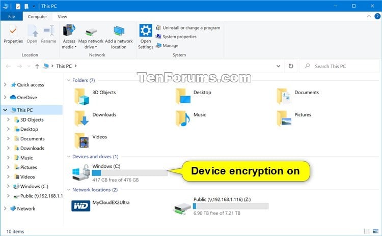 How to Turn On or Off Device Encryption in Windows 10 Tutorials