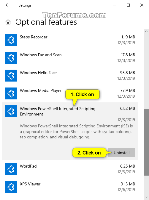 How to Install or Uninstall Windows PowerShell ISE in Windows 10