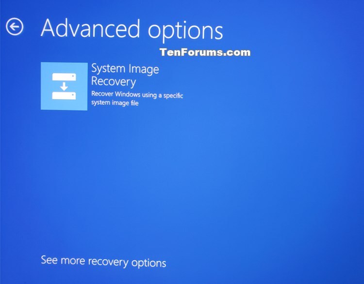 Boot to Advanced Startup Options in Windows 10 Tutorials