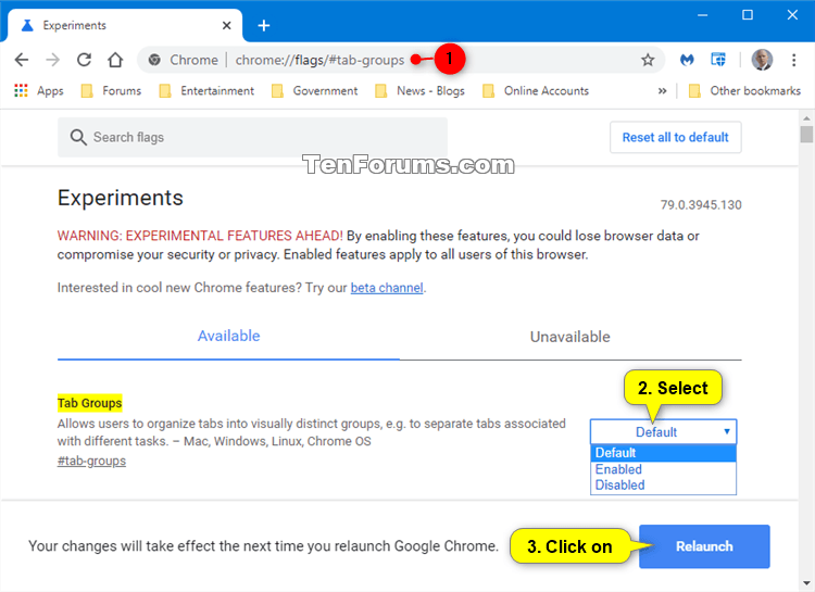 How to Enable or Disable Tab Groups in Google Chrome Tutorials