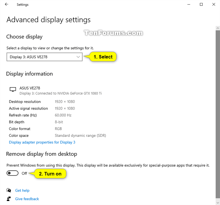 How to Remove Display from Desktop in Windows 10 Tutorials