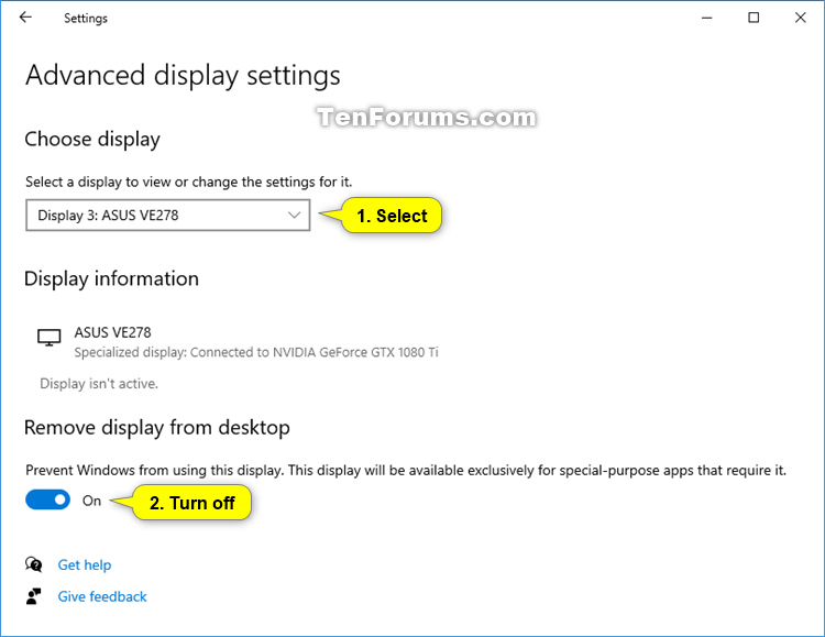 Disable monitor windows 10 scsos