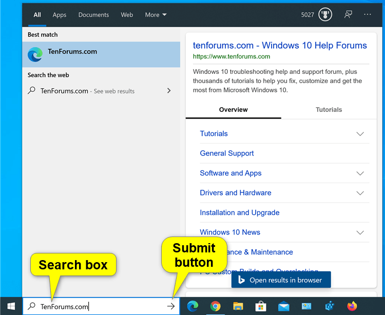 Add or Remove Submit Button in Search Box in Windows 10 Tutorials
