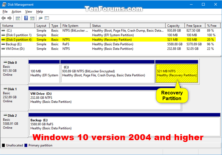 How to Delete Recovery Partition in Windows 10 Tutorials