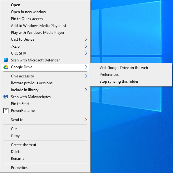 How to Add or Remove Google Drive Context Menu in Windows Tutorials