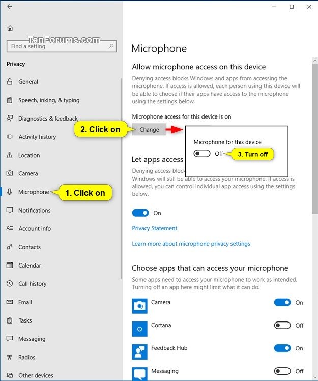 Enable or Disable Microphone in Windows Tutorials