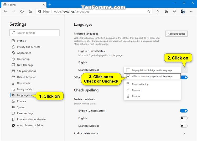How To Translate Page Or Section Of Page In Microsoft Edge