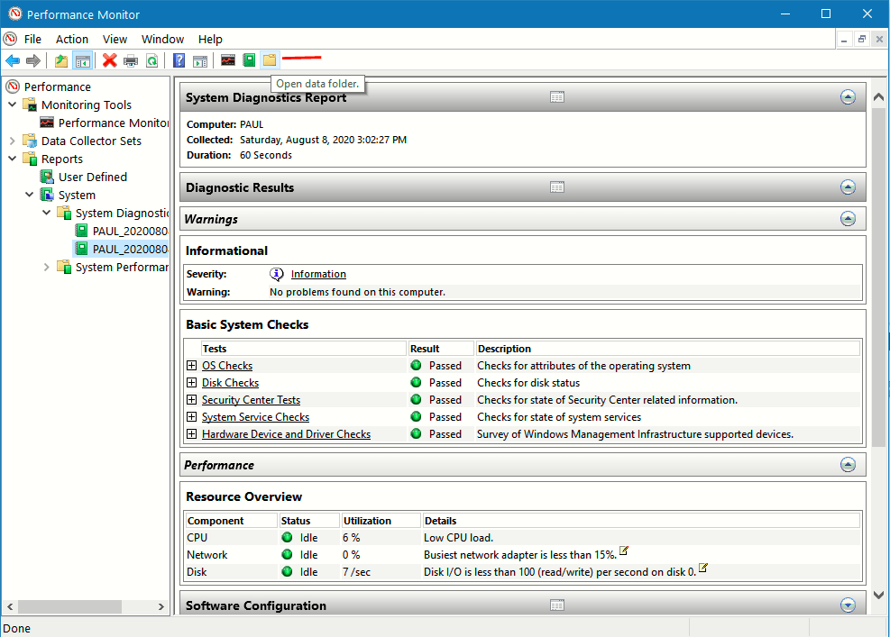 Generate System Performance Report in Windows 10 Tutorials