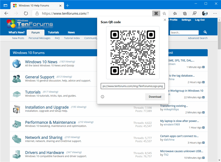 How to Create QR Code for Image in Microsoft Edge Chromium Tutorials