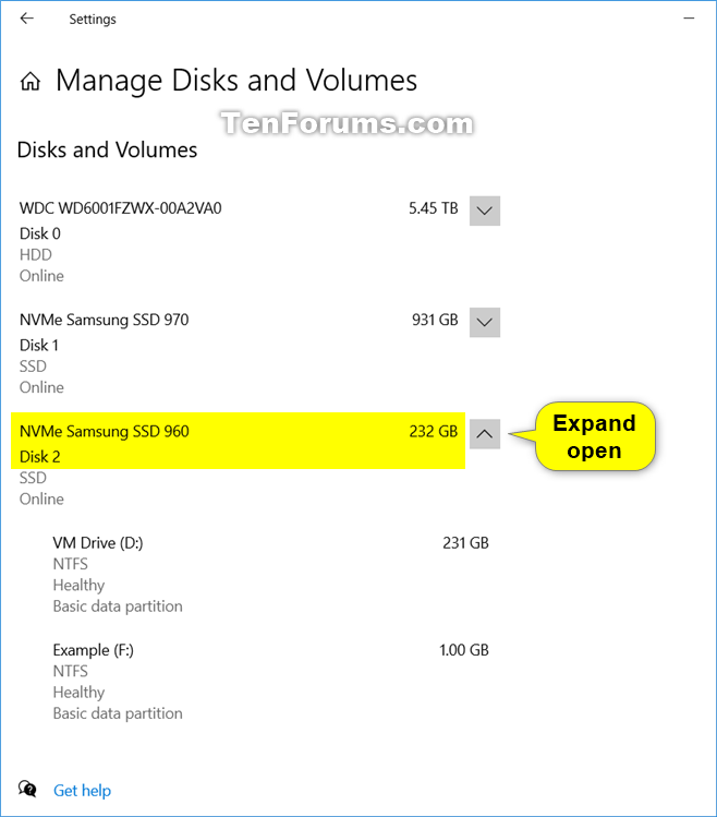 Shrink Volume or Partition in Windows 10 Tutorials