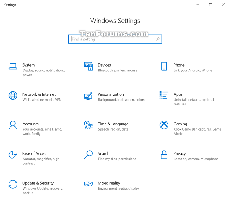 How to Reset Settings App in Windows 10 Tutorials