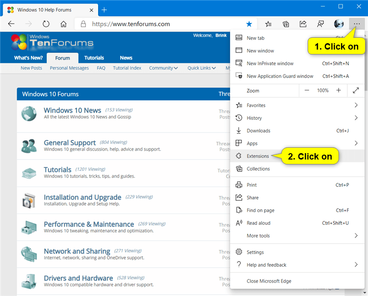 How to Turn On or Off Extensions in Microsoft Edge Chromium Tutorials