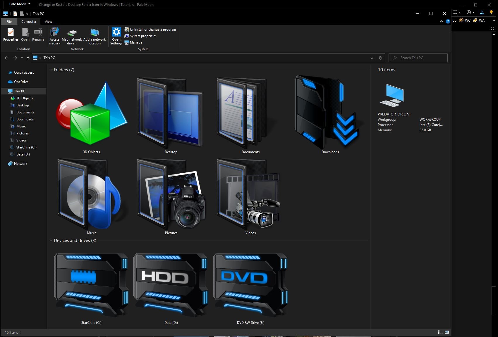 Change or Restore Desktop Folder Icon in Windows Tutorials