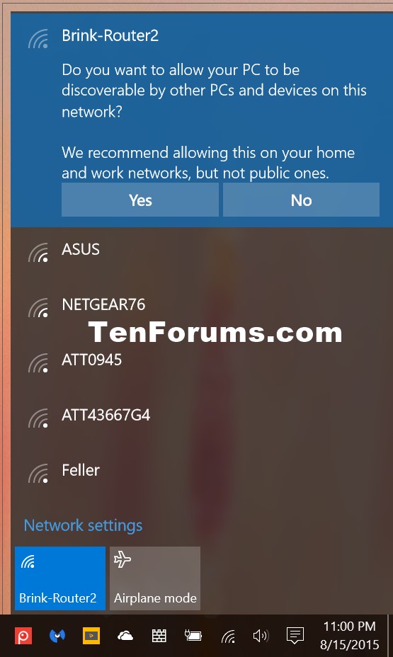 Network & Sharing Wireless Network Connect To in Windows 10 Windows