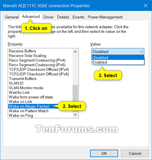 How to Enable or Disable Wake on LAN (WOL) in Windows 10 Tutorials