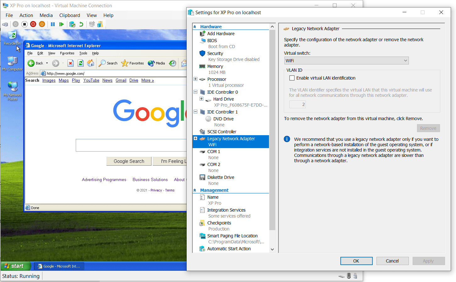 HyperV virtualization Setup and Use in Windows 10 Page 47