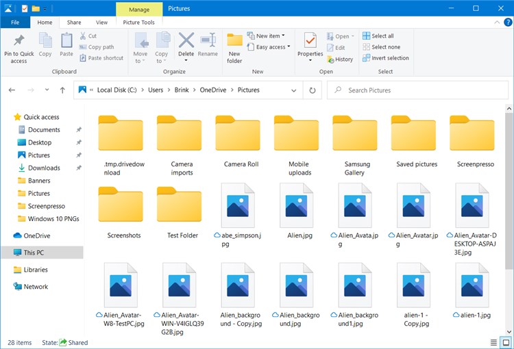 Change or Restore Default Location of Saved Pictures in Windows 10 Tutorials