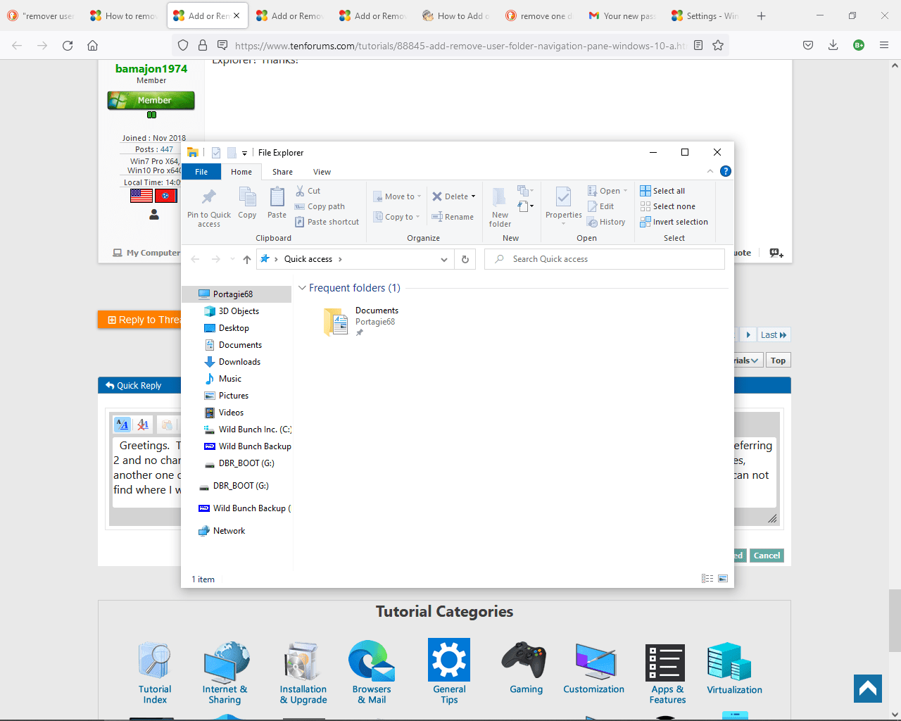 Add or Remove User Folder from Navigation Pane in Windows 10 Page 3
