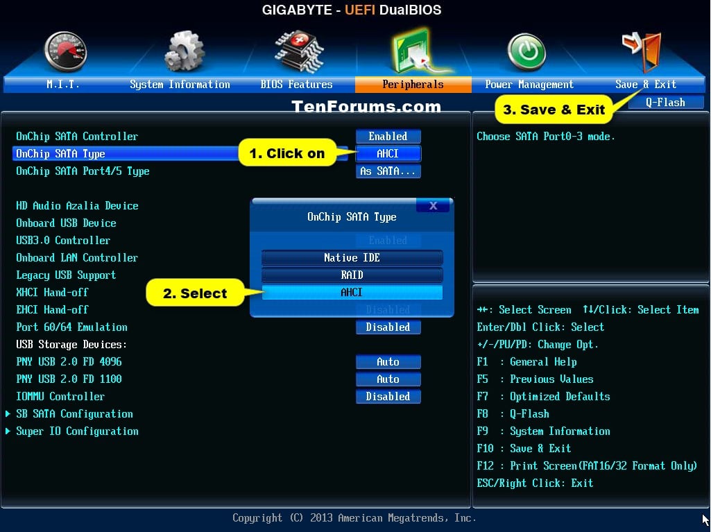 AHCI Enable in Windows 8 and Windows 10 after Installation Windows