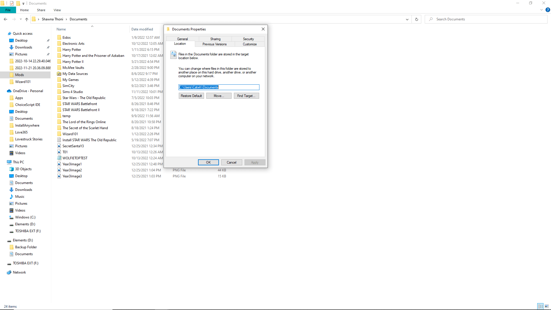 Move Location of Documents Folder in Windows 10 Page 7 Tutorials