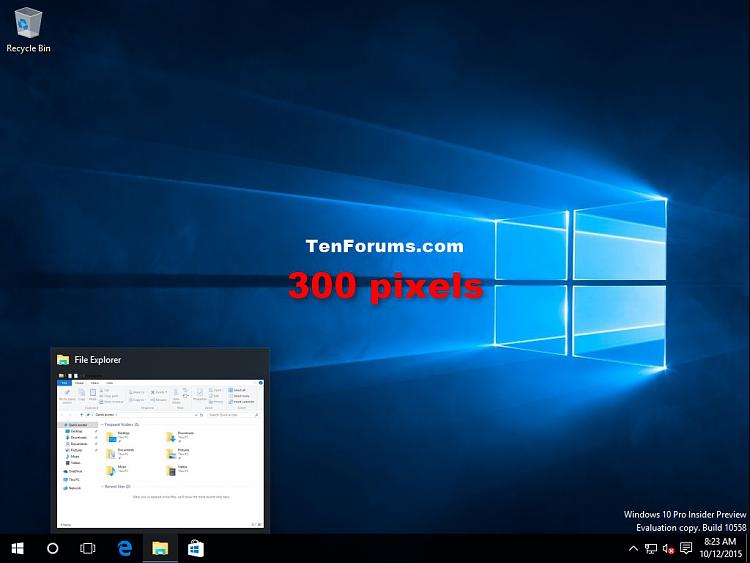 Change Size of Taskbar Thumbnails in Windows 10 Tutorials