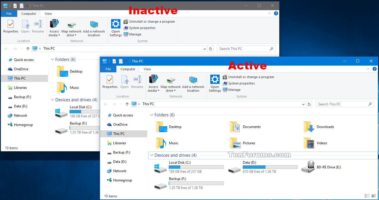 Where Is The Title Bar In Windows 10