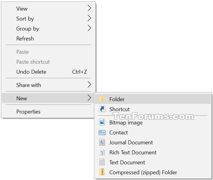 Change New Folder Name Template in Windows Tutorials