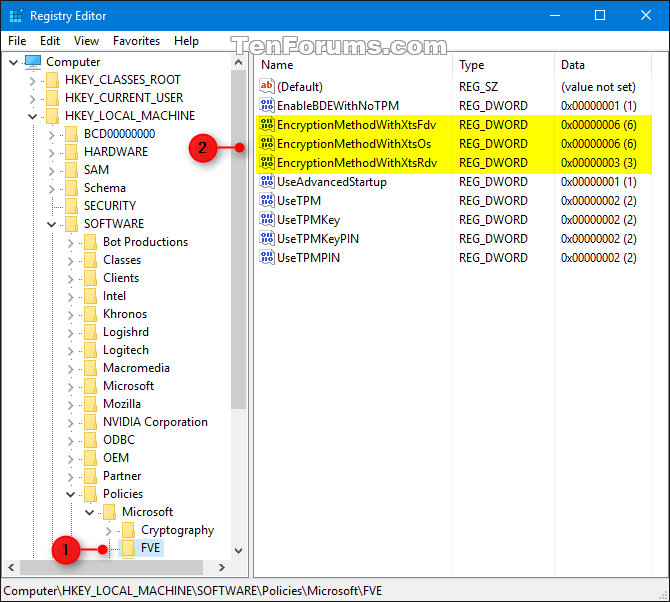 BitLocker Encryption Method and Cipher Strength Change in Windows 10