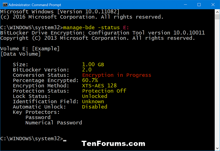 Check BitLocker Drive Encryption Status in Windows 10 Tutorials