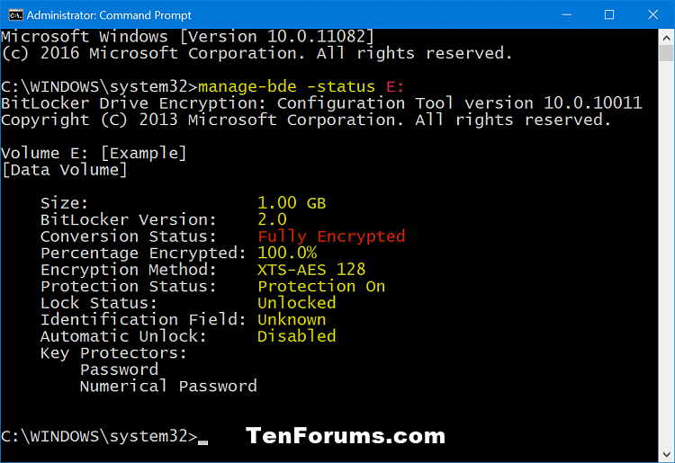 Check BitLocker Drive Encryption Status in Windows 10 Tutorials